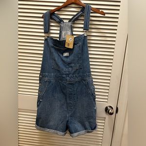 Women's Vintage-Style Cotton Denim Shortalls